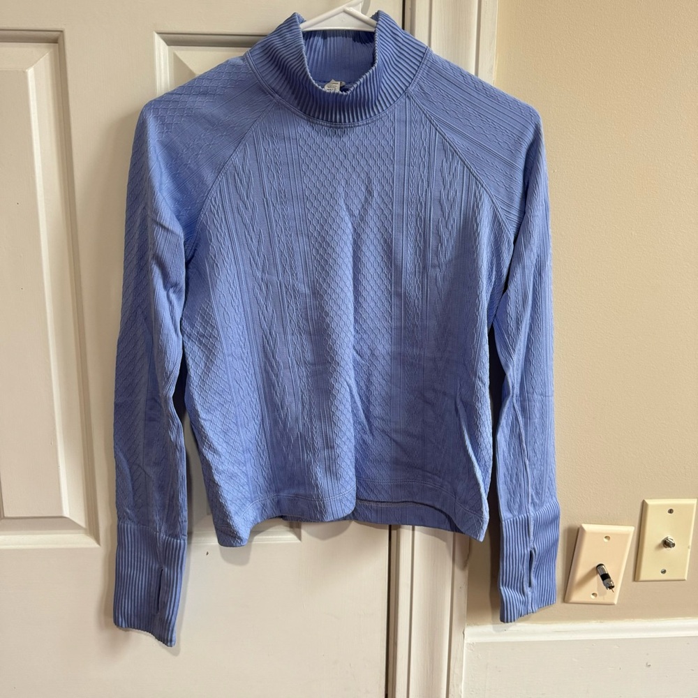 Lululemon Sky Blue Textured Knit Top
